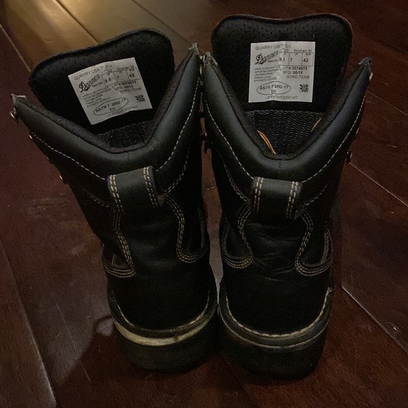 Women’s Quarry USA 7” Black Leather Gore-tex Vibraum Work Boot - Picture 3 of 10